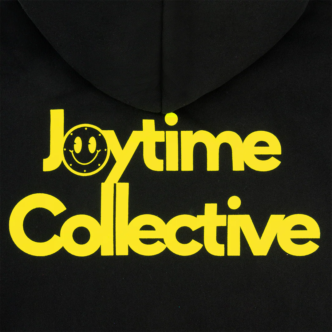Joytime Collective Stacked Logo Hoodie — Black - Image 4