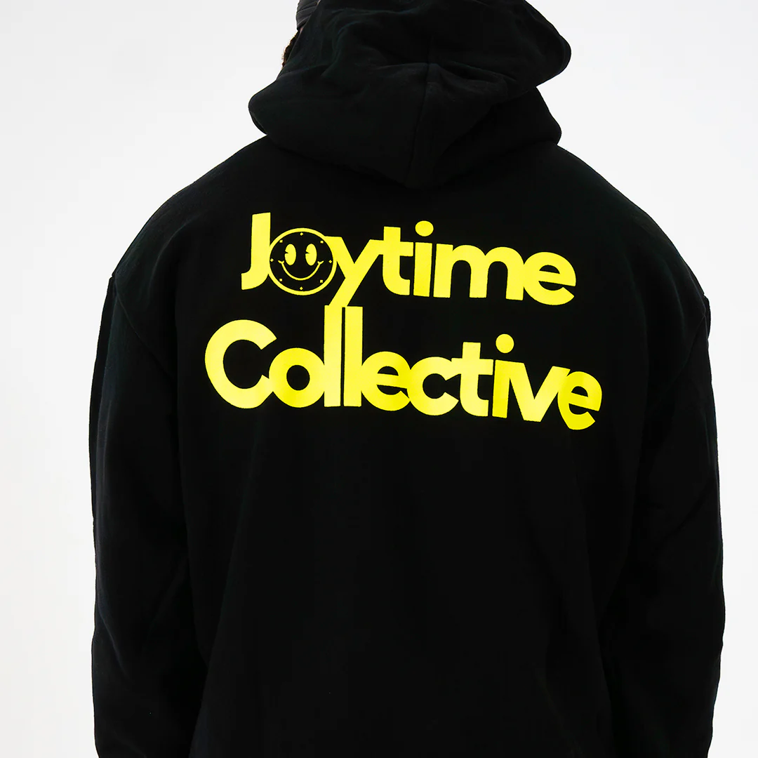 Joytime Collective Stacked Logo Hoodie — Black - Image 7