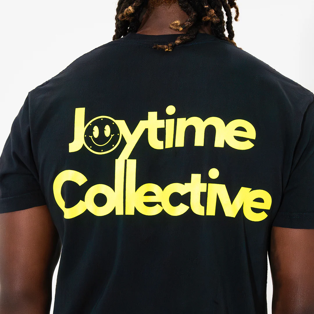 Joytime Collective Stacked Logo T-Shirt — Black - Image 6