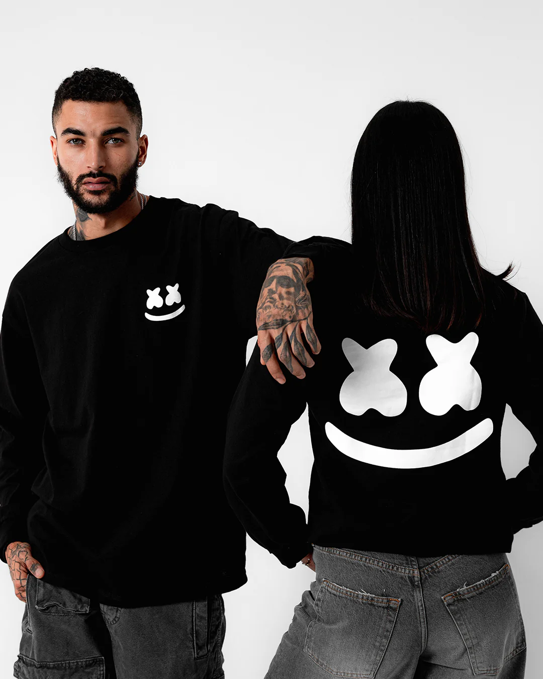 Smile Crest L/S Shirt — Black - Image 4