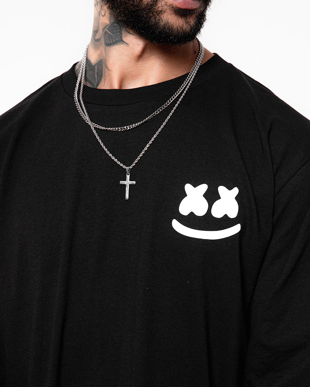 Smile Crest L/S Shirt — Black - Image 6