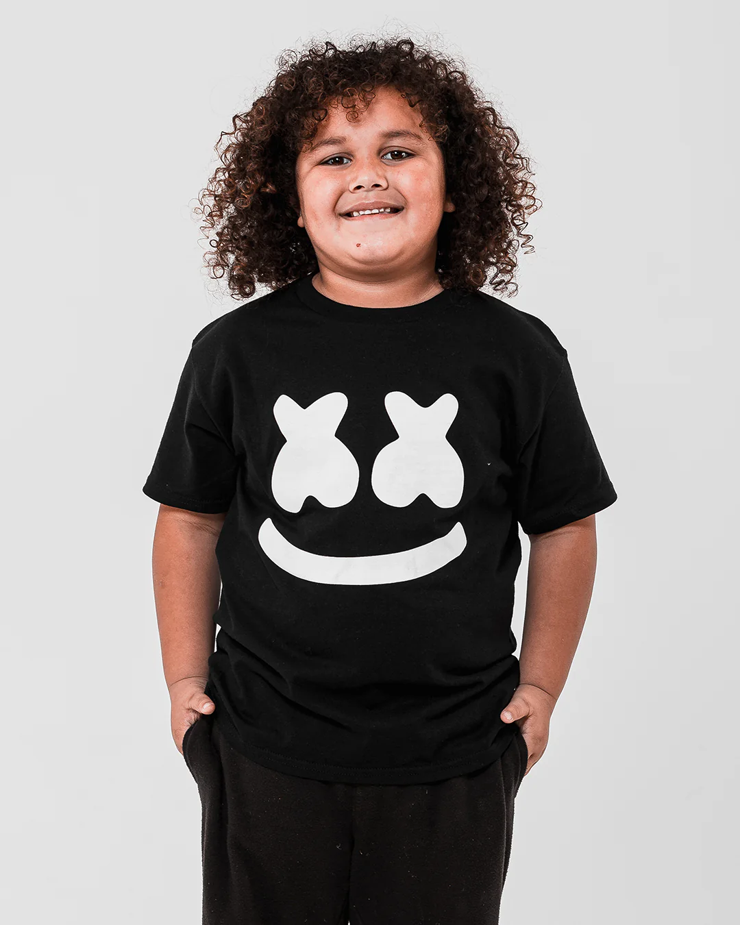 Smile T-Shirt (Youth) — Black - Image 3
